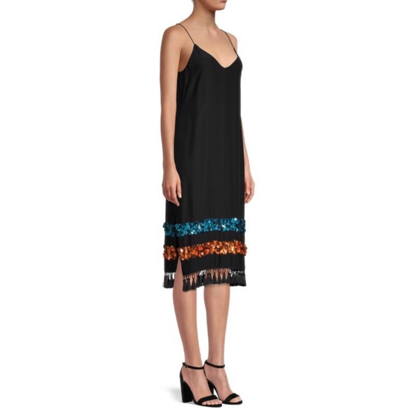 SACHIN + BABI • Bosphorus Silk Sleeveless Sequin Midi Slip Dress - Picture 14 of 16